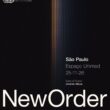 Anúncio do show de New Order no Brasil. Créditos: Balaclava Records