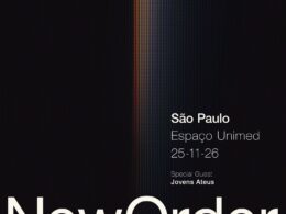 Anúncio do show de New Order no Brasil. Créditos: Balaclava Records