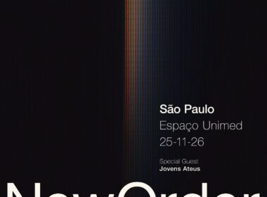 Anúncio do show de New Order no Brasil. Créditos: Balaclava Records