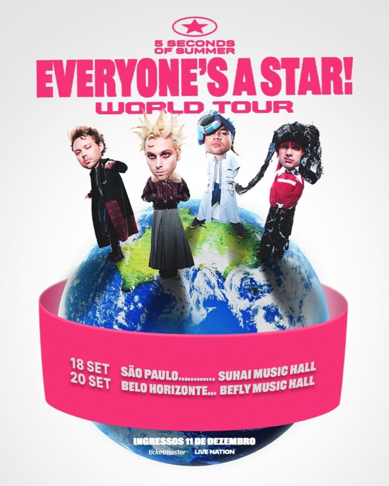 Pôster da turnê "EVERYONE'S A STAR", de 5 Seconds Of Summer