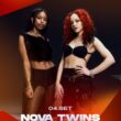Anúncio de show da dupla Nova Twins no Rock in Rio 2026. Imagem: Divulgação