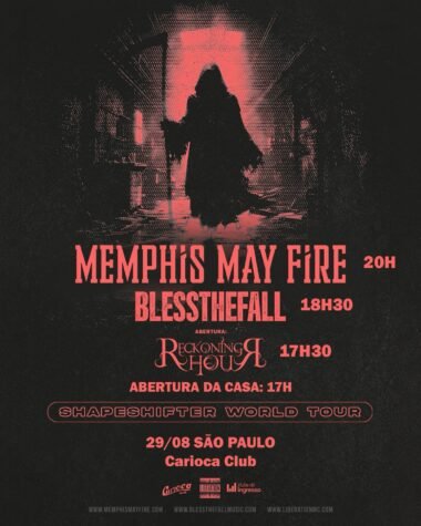 Flyer da Shapeshifter World Tour em São Paulo. Créditos: Liberation