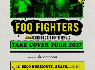 Anúncio de shows do Foo Fighters no Brasil em fevereiro de 2027. Créditos: Live Nation