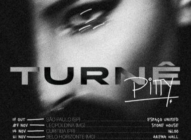 Flyer anunciando os primeiros shows da turnê de Pitty. Créditos: Reprodução