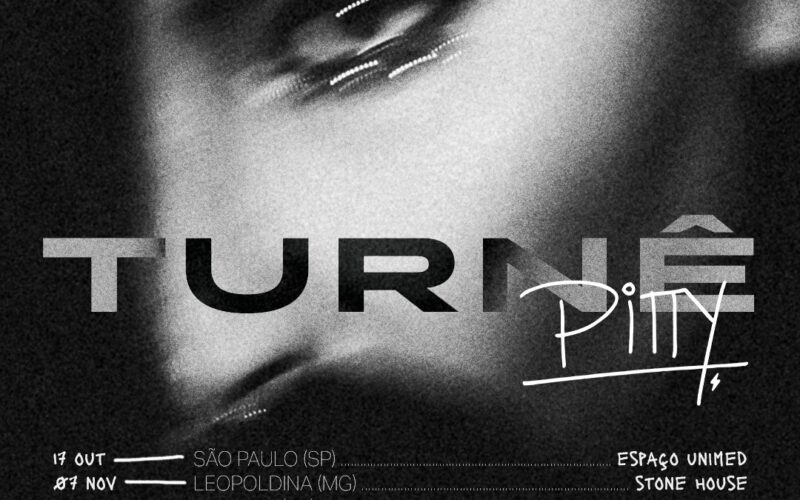 Flyer anunciando os primeiros shows da turnê de Pitty. Créditos: Reprodução